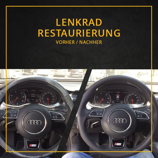 Vorher-Nachher: Lenkrad-Restaurierung