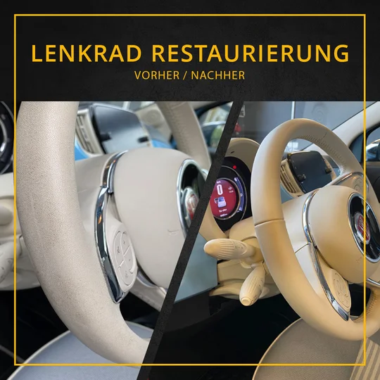 Vorher-Nachher: Lenkrad-Restaurierung