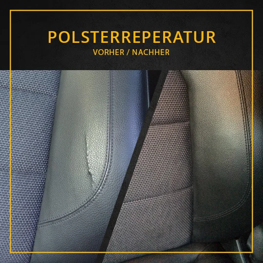 Vorher-Nachher: Polster-Reparatur