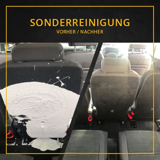 Vorher-Nachher: Sonderreinigung Farbe